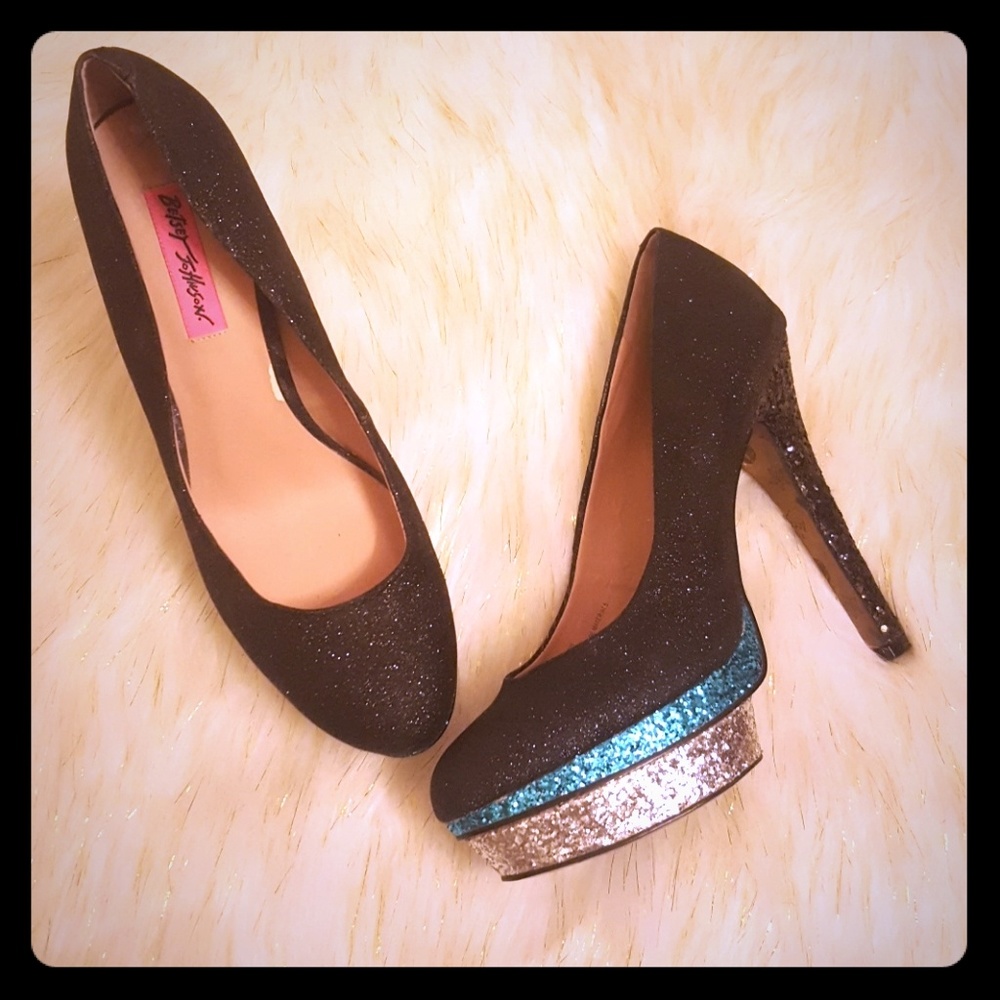 Betsey Johnson Seann Glitter heels